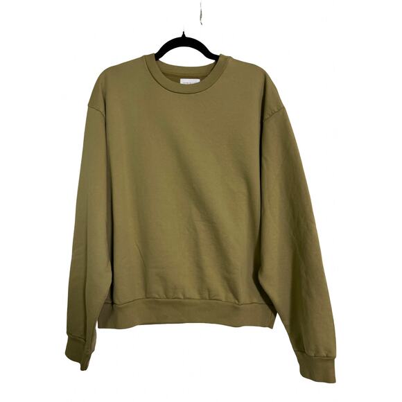 John Elliott Olive Green Crewneck Sweatshirt Fleece Lined Pullover Unisex - Picture 5 of 7